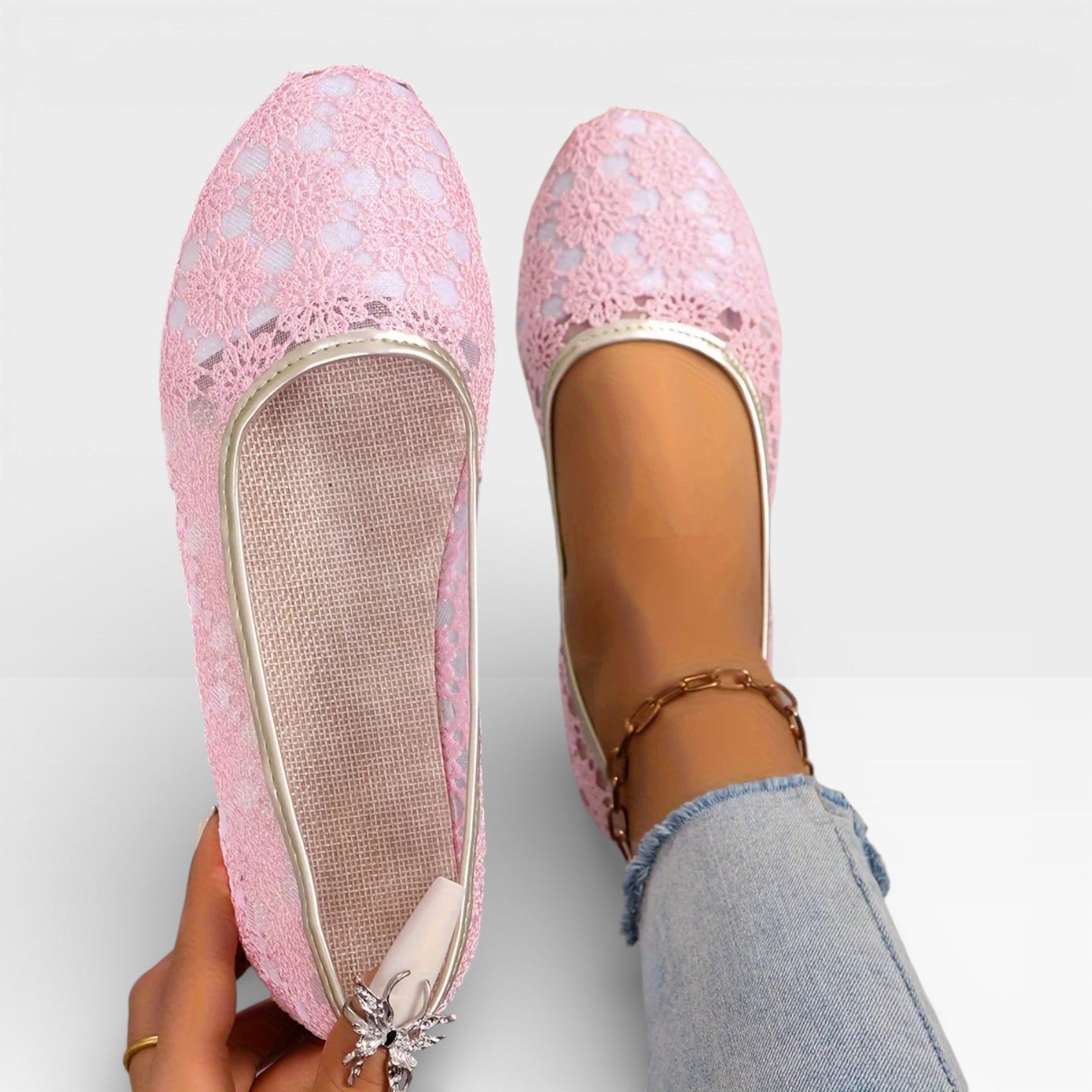 Women’s Comfortable Mesh Ballet Flats for Spring