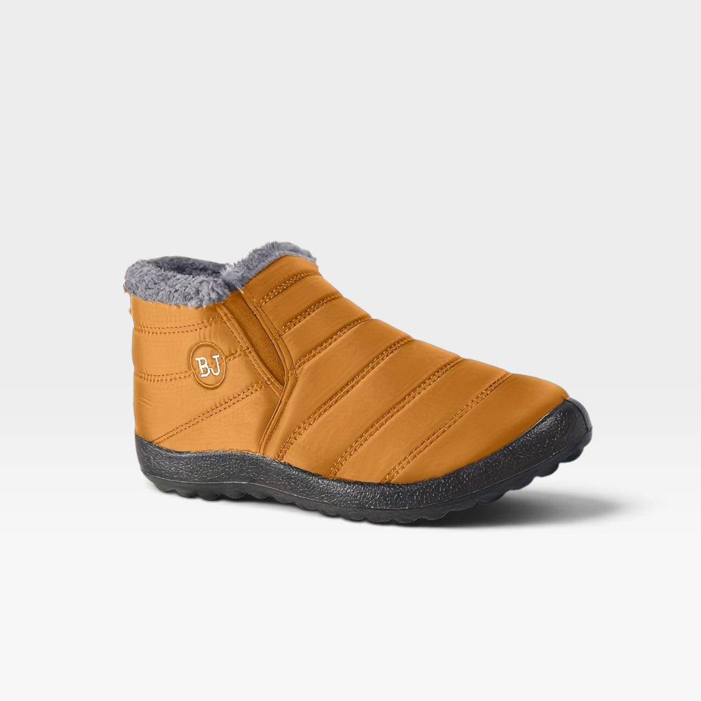 Women's Quilted Winter Boots – Fur Lined Waterproof Slip On Ankle Boots