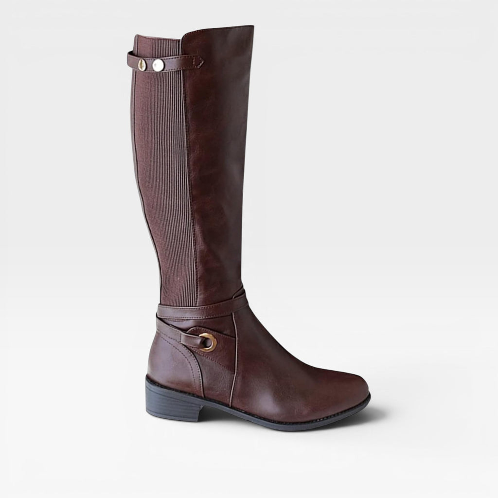 Women's Knee High Boots – Elastic Panel Comfort Boots