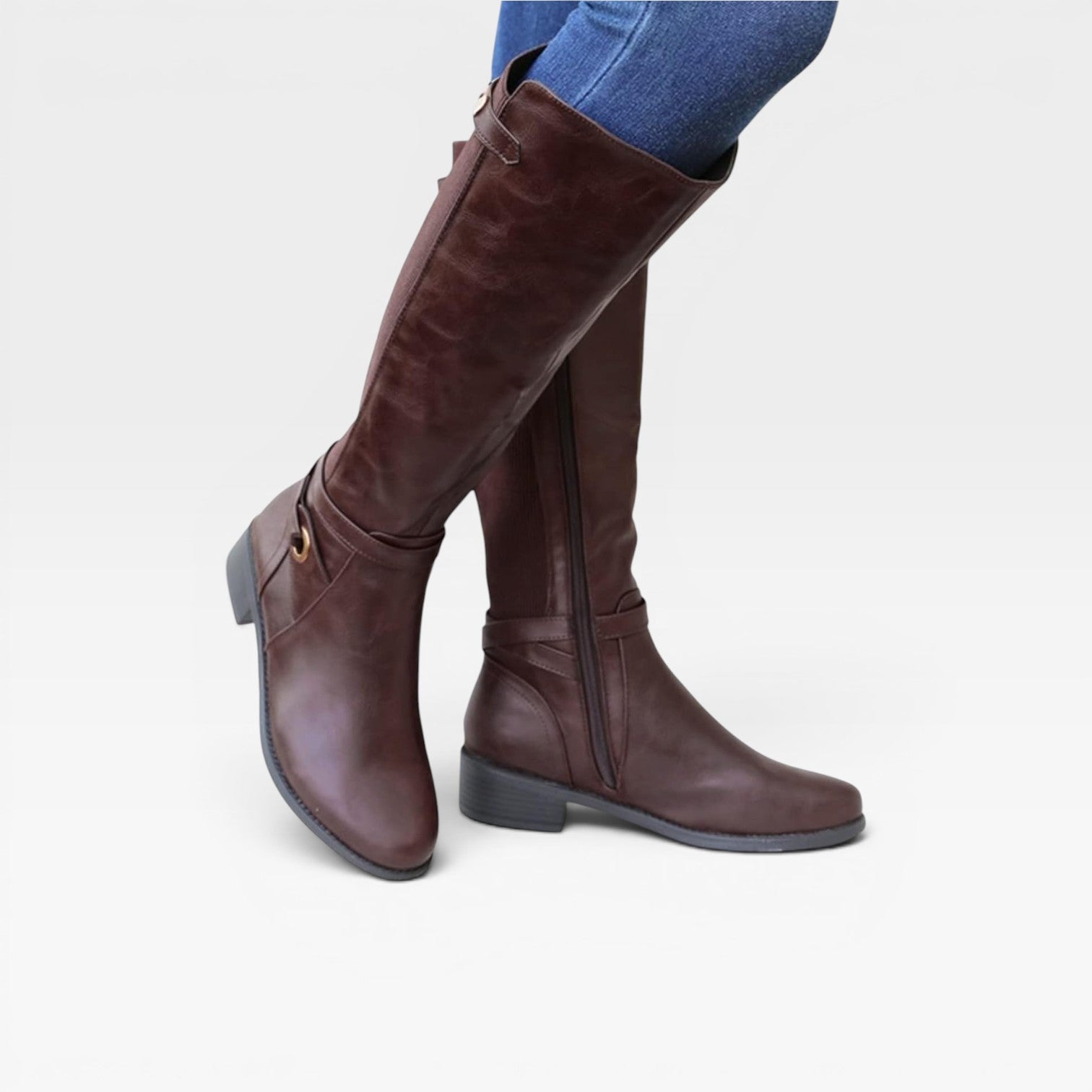 Women's Knee High Boots – Elastic Panel Comfort Boots