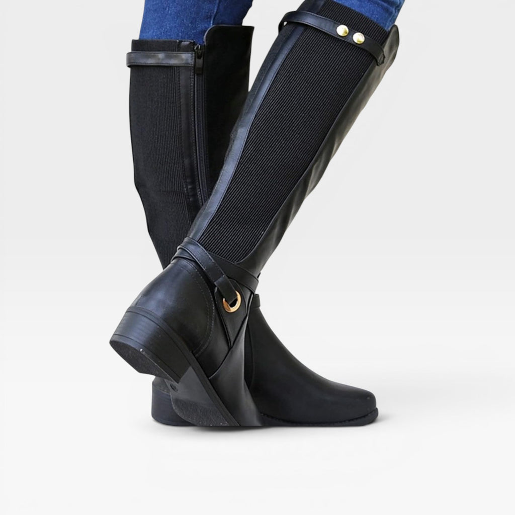 Women's Knee High Boots – Elastic Panel Comfort Boots