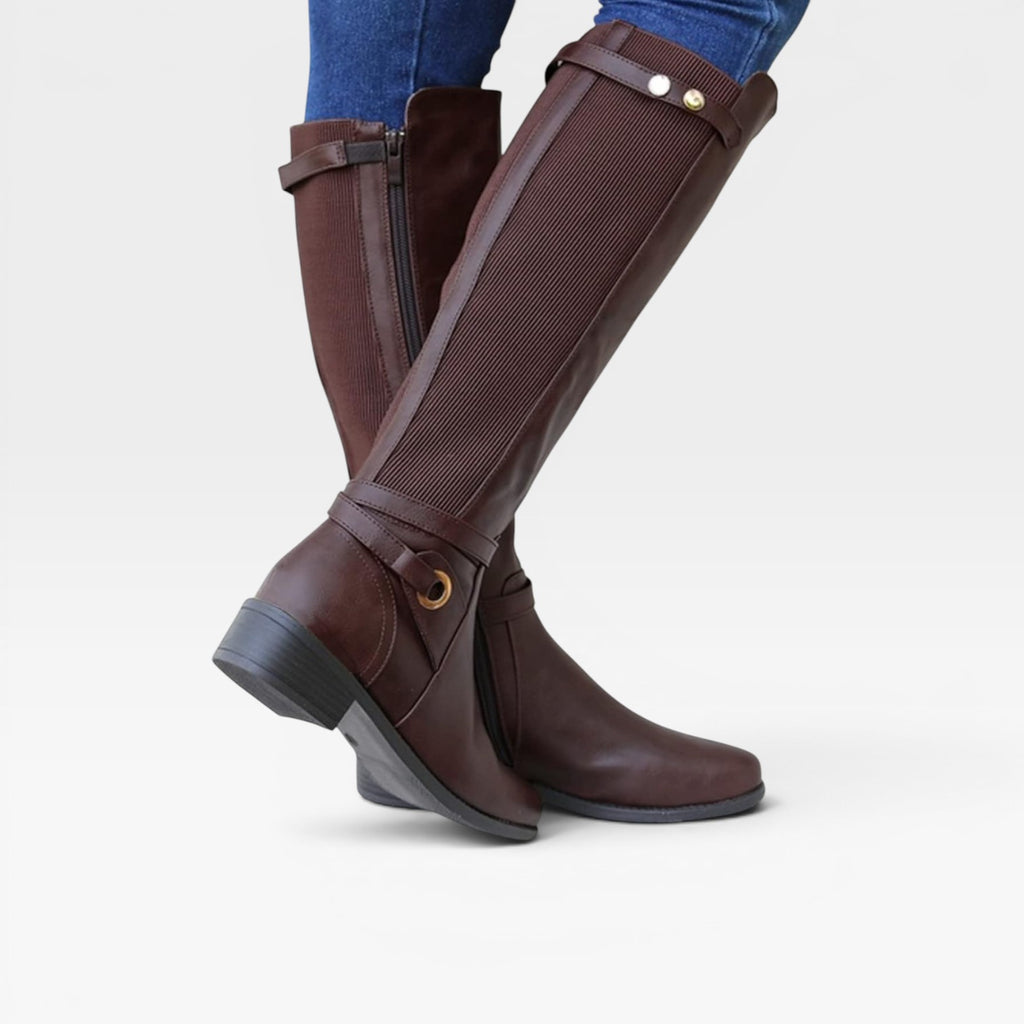 Women's Knee High Boots – Elastic Panel Comfort Boots
