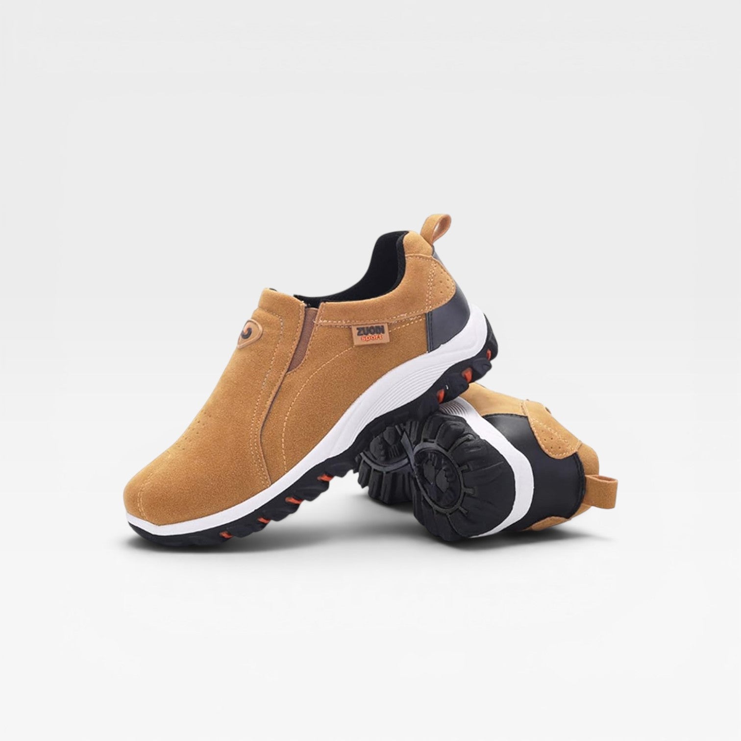 Men's Slip On Outdoor Walking Shoes – Suede Comfortable Casual Trainers