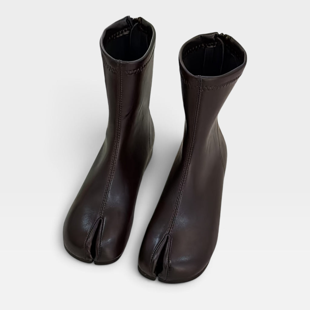 Women's Genuine Leather Split-Toe Boots