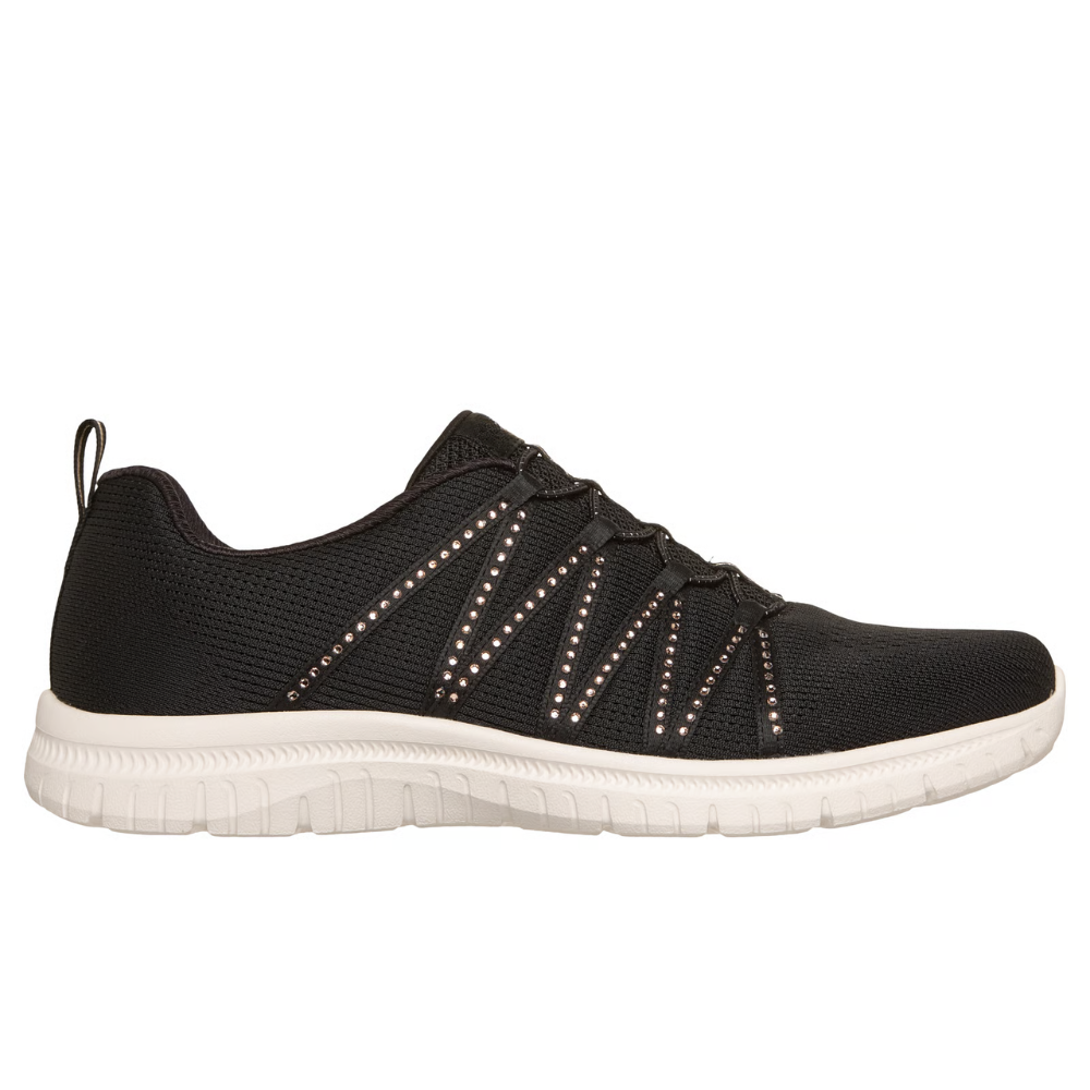 Women's Knit Sparkle Sneakers – Lightweight Slip On Comfort Trainers