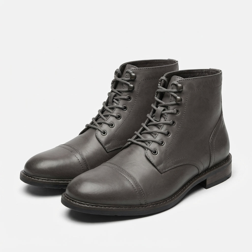 Men's Rugged Leather Ankle Boots