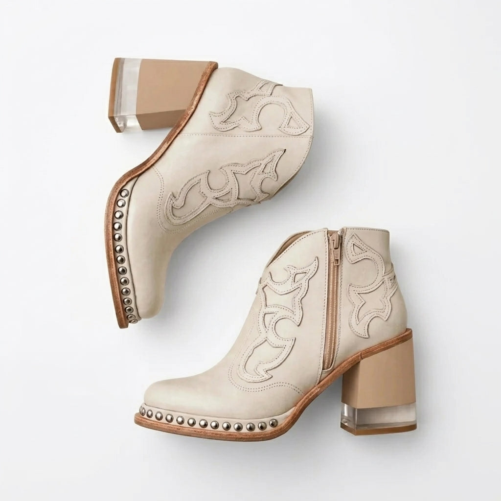 Women's Chic Heeled Cowboy Ankle Boots