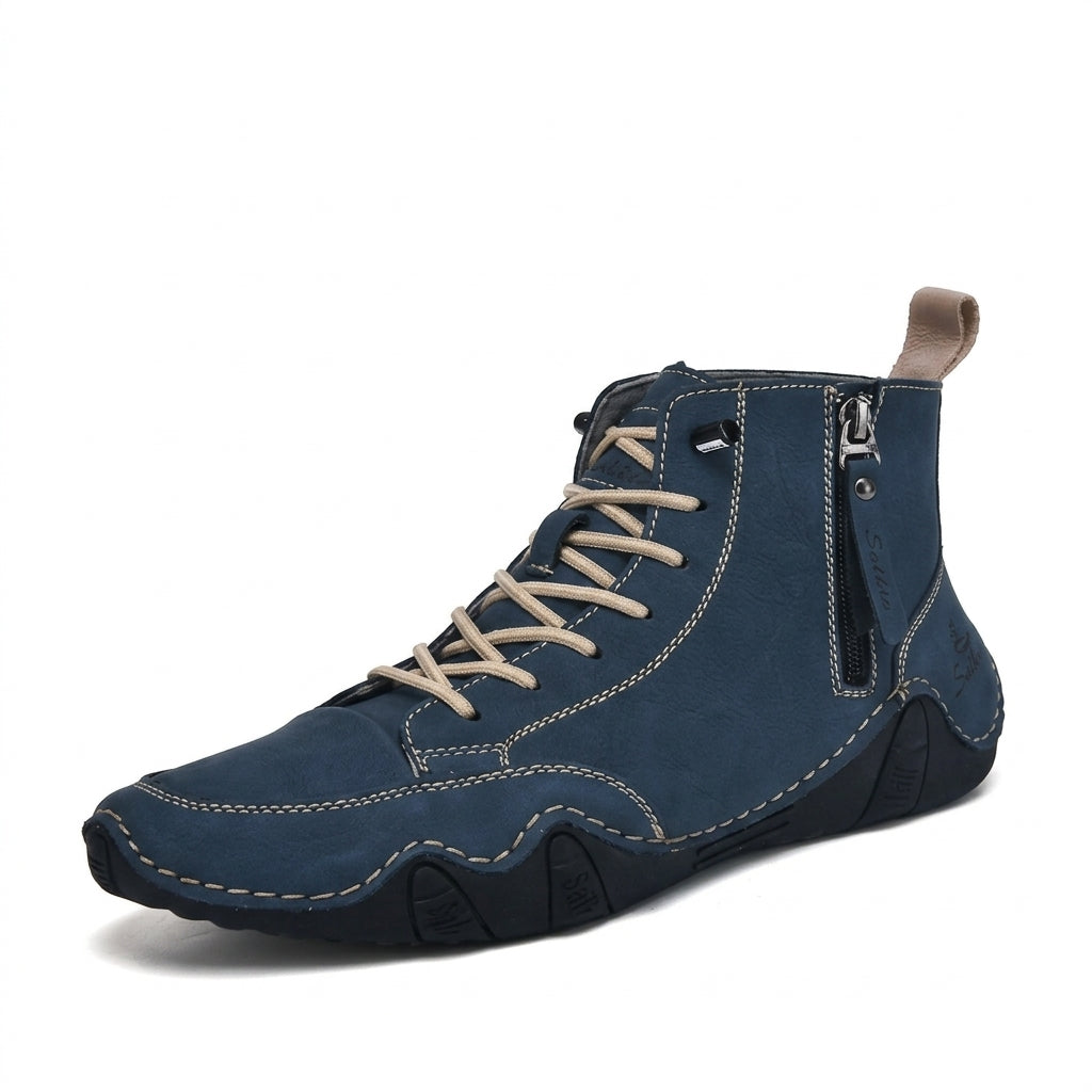Men's Rugged Leather Ankle Boots
