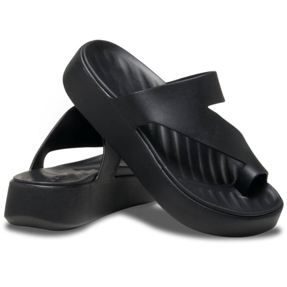 Women's Platform Toe Loop Sandals – Cushioned Slip On Comfort Slides
