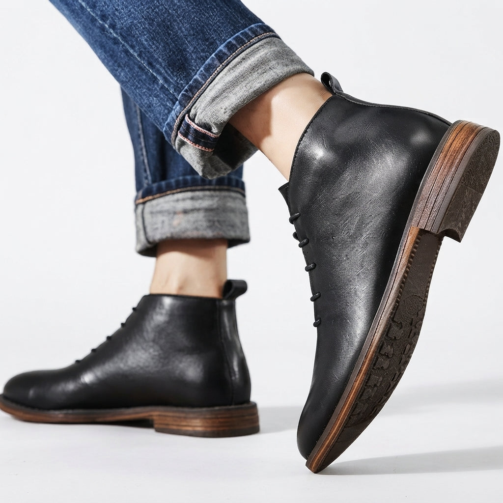 Men's Classic Leather Ankle Boots