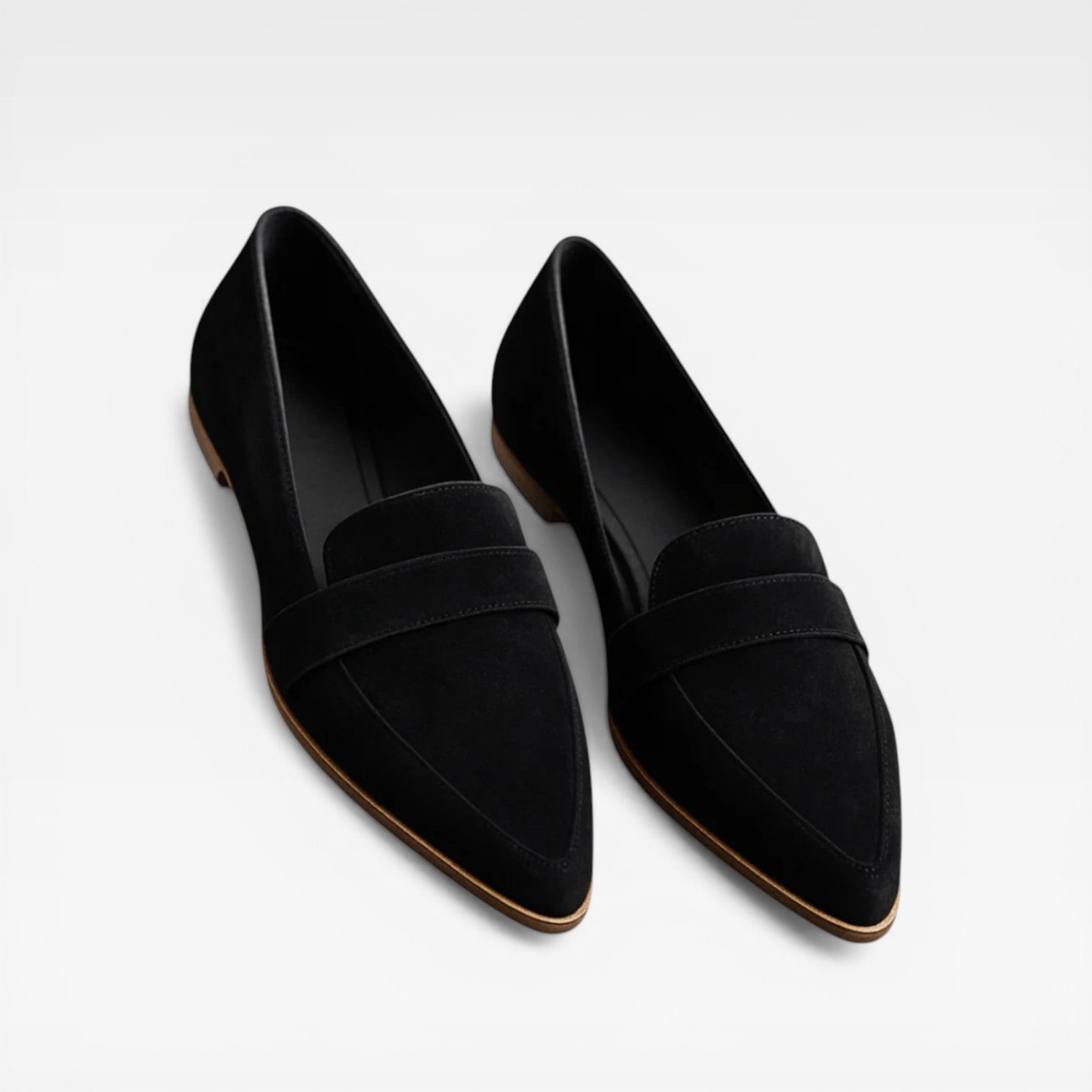 Women’s Pointed Toe Suede Loafers – Elegant Style