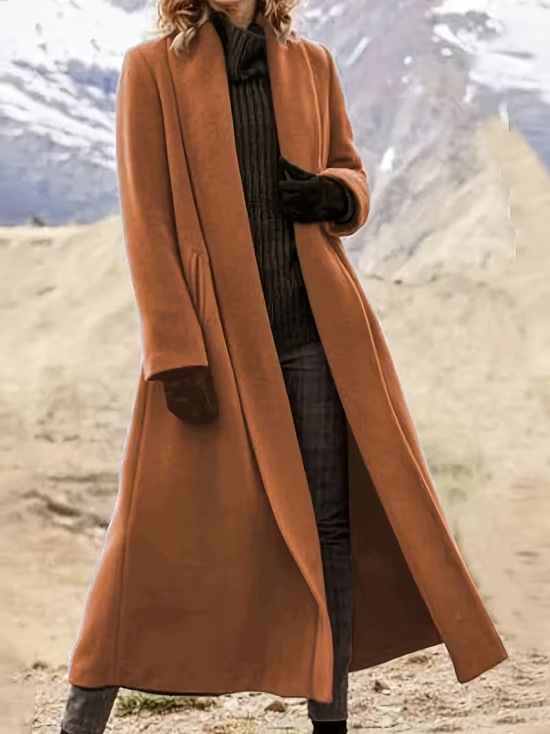 Women's Elegant Long Line Duster Coat