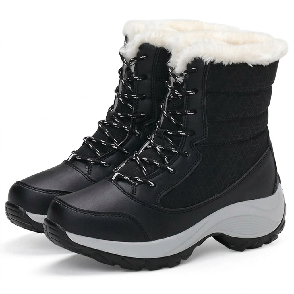 Women's Cosy Platform Lace-Up Snow Boots