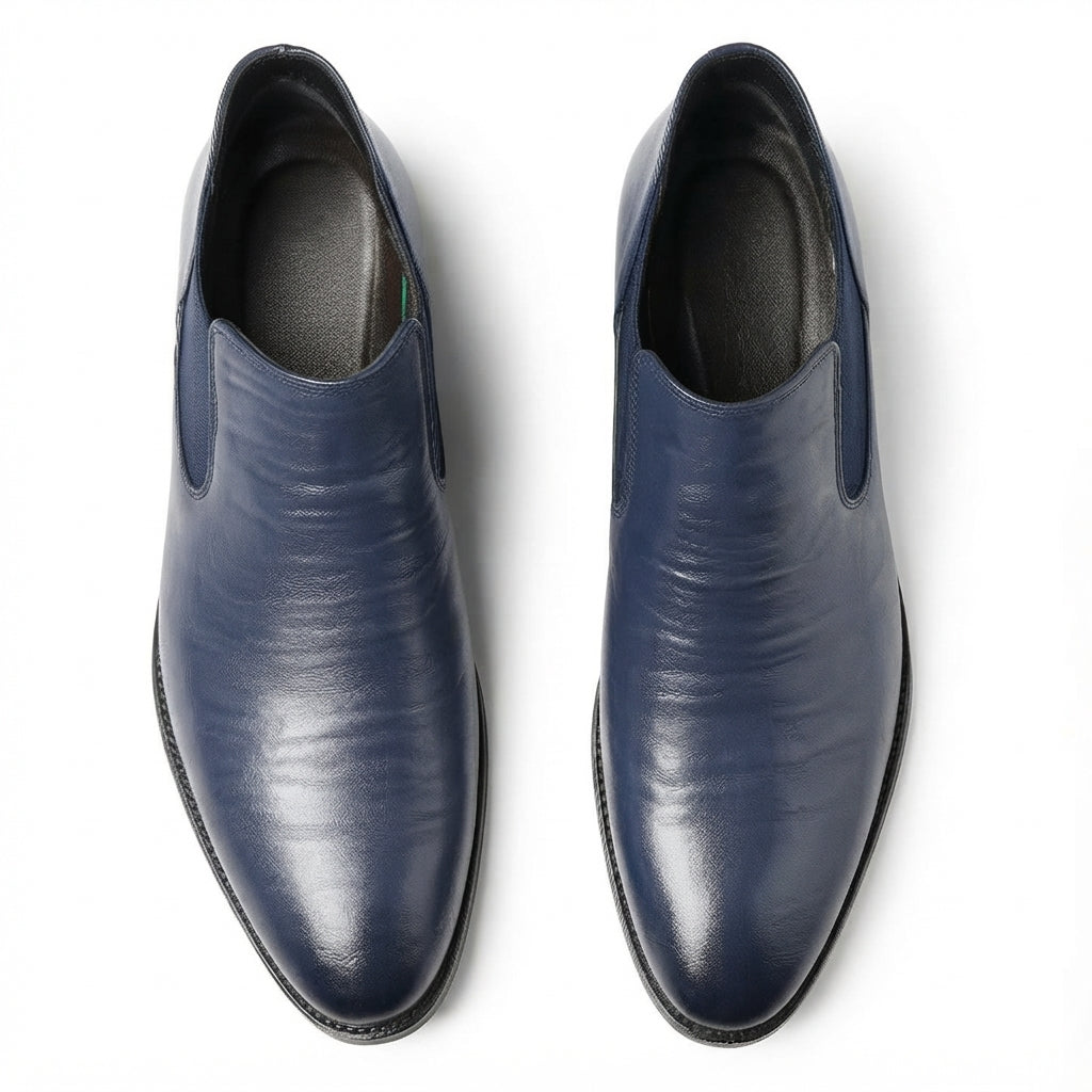 Men's Polished Leather Chelsea Boots
