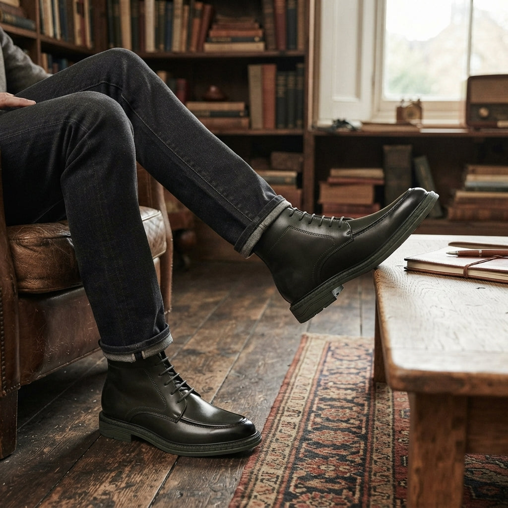 Men's Classic Leather Ankle Boots