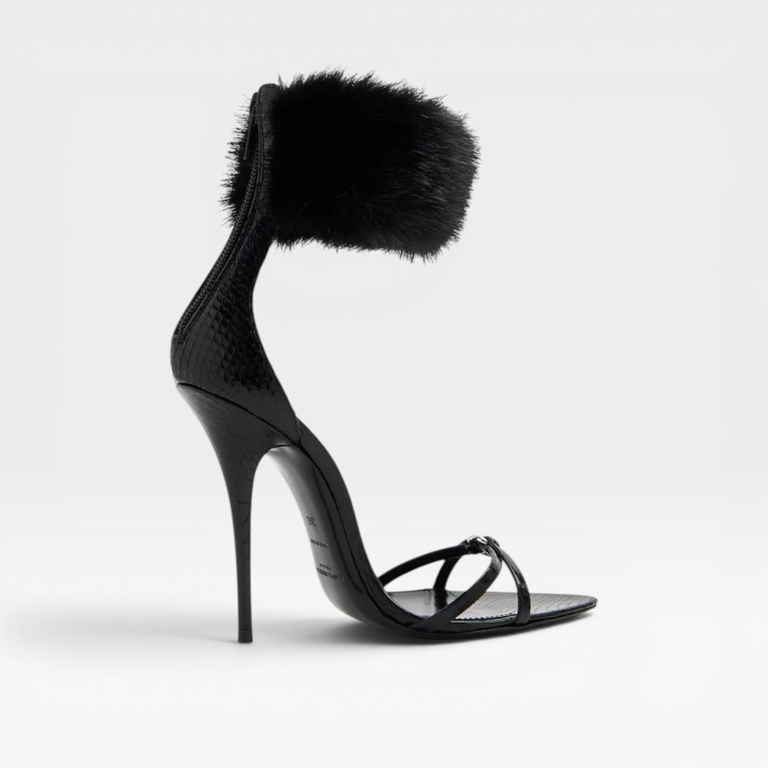 Women's Pointed Toe Stiletto Sandals – Elegant Ring Detail Strappy Heels for Special Occasions
