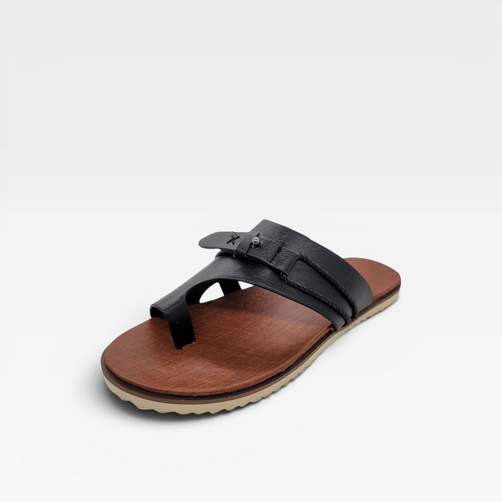 Women's Leather Toe Loop Sandals – Orthopedic Comfort Footbed Adjustable Strap