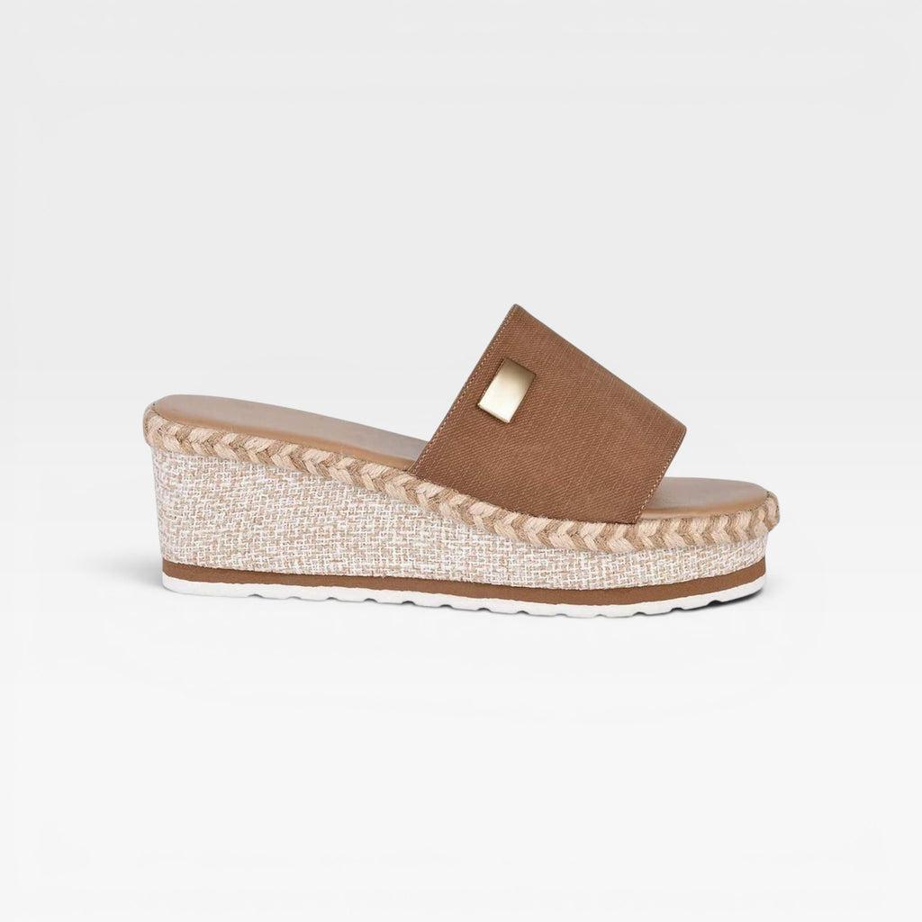 Women's Espadrille Wedge Slides – Comfortable Open Toe Summer Sandals