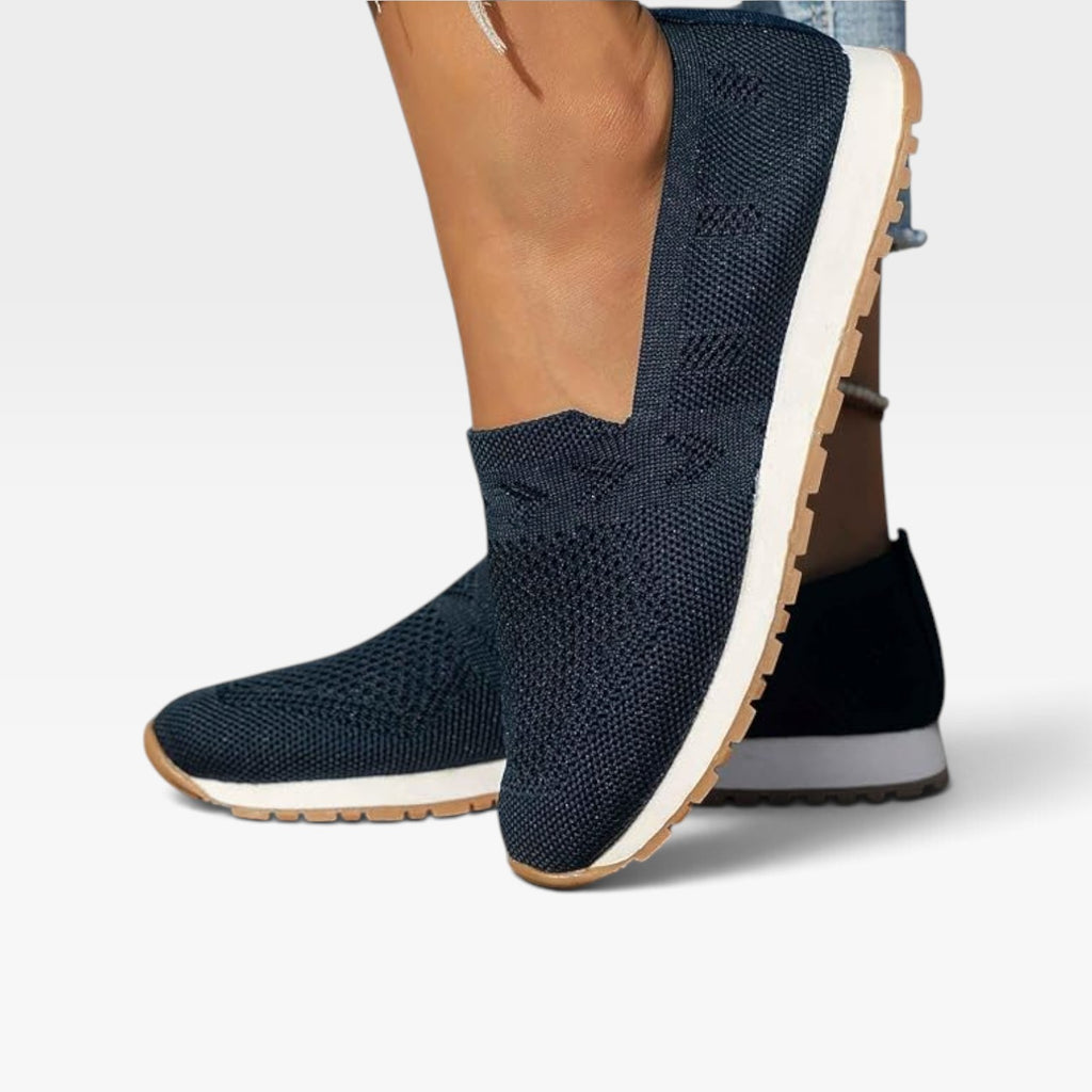 Women's Breathable Knit Trainers – Lightweight Slip On Sneakers