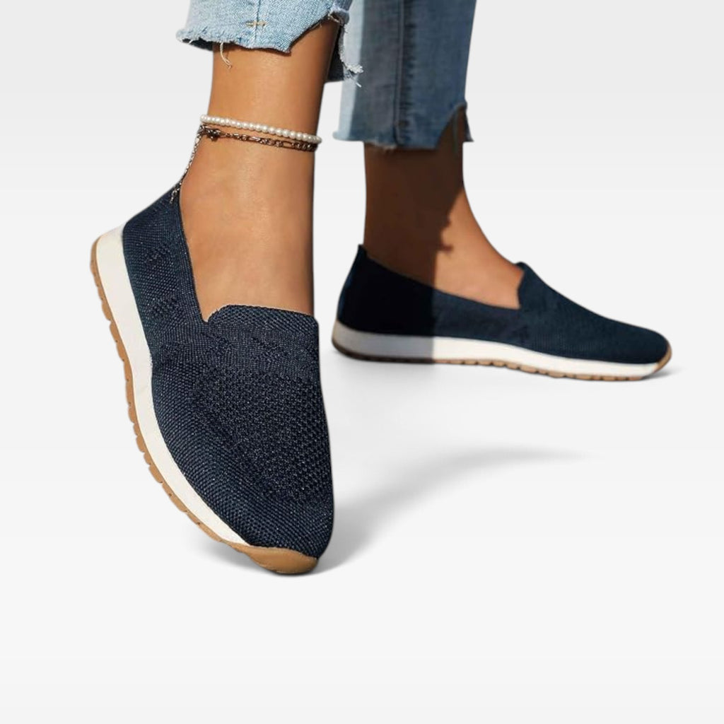Women's Breathable Knit Trainers – Lightweight Slip On Sneakers
