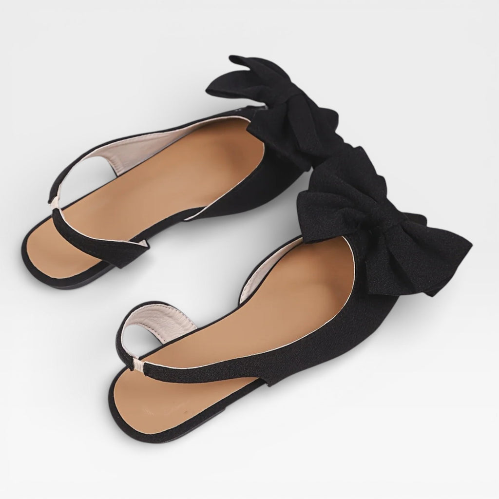 Women’s Pointed Toe Slingback Flats with Bow
