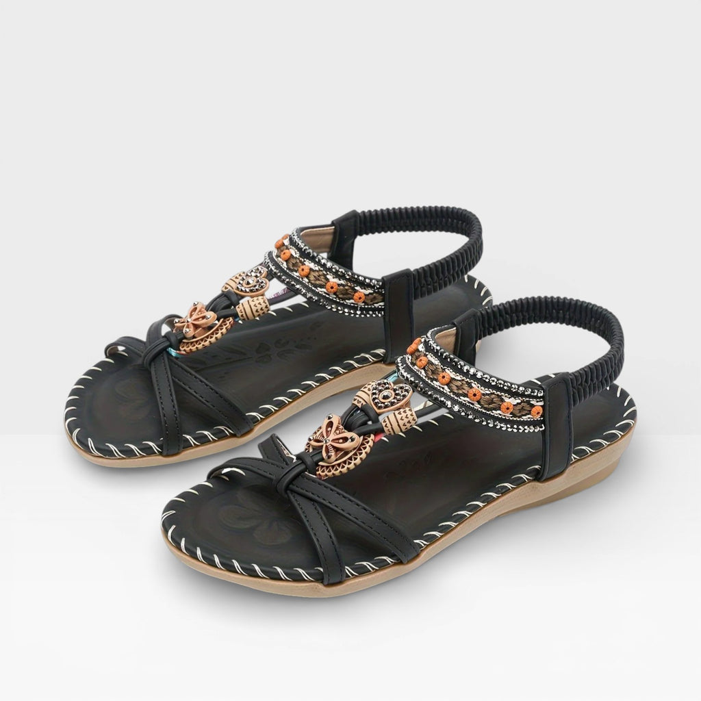 Women’s Boho Summer Sandals – Cushioned Walking Sole