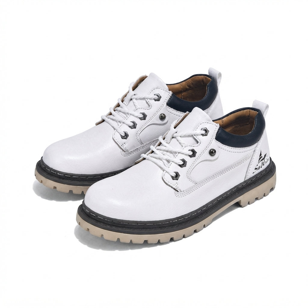 Men's Rugged Leather Combat Boots