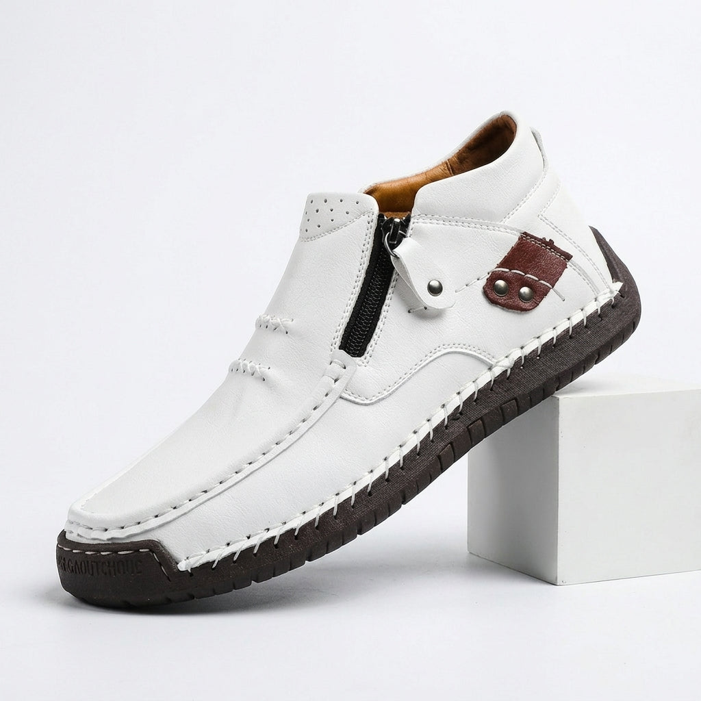 Men's Easygoing Leather Ankle Boots