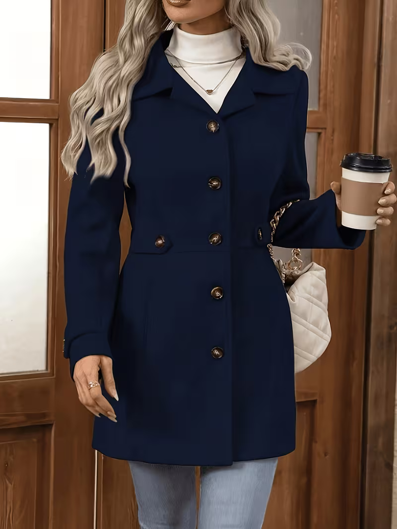Women's Elegant Belted Longline Coat