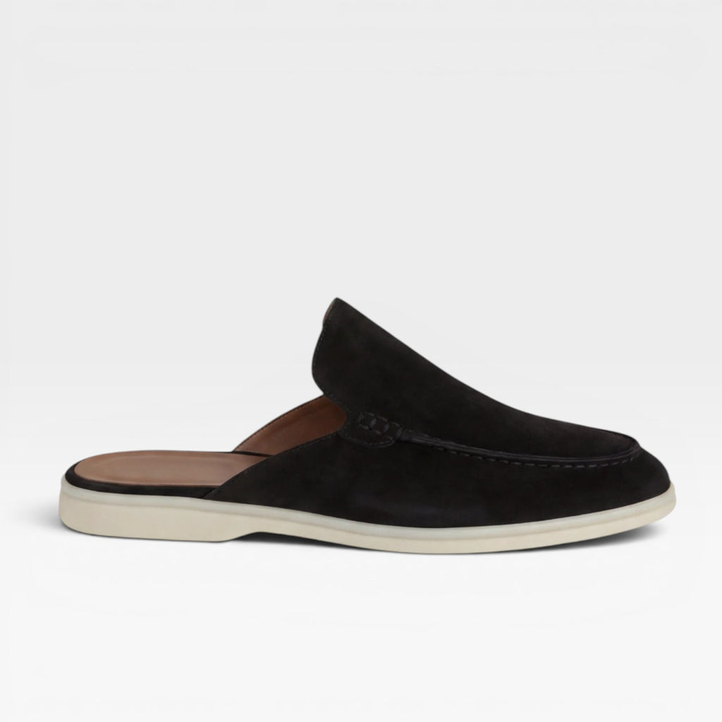 Men's Suede Mules – Backless Slip On Loafers Smart Casual Slides