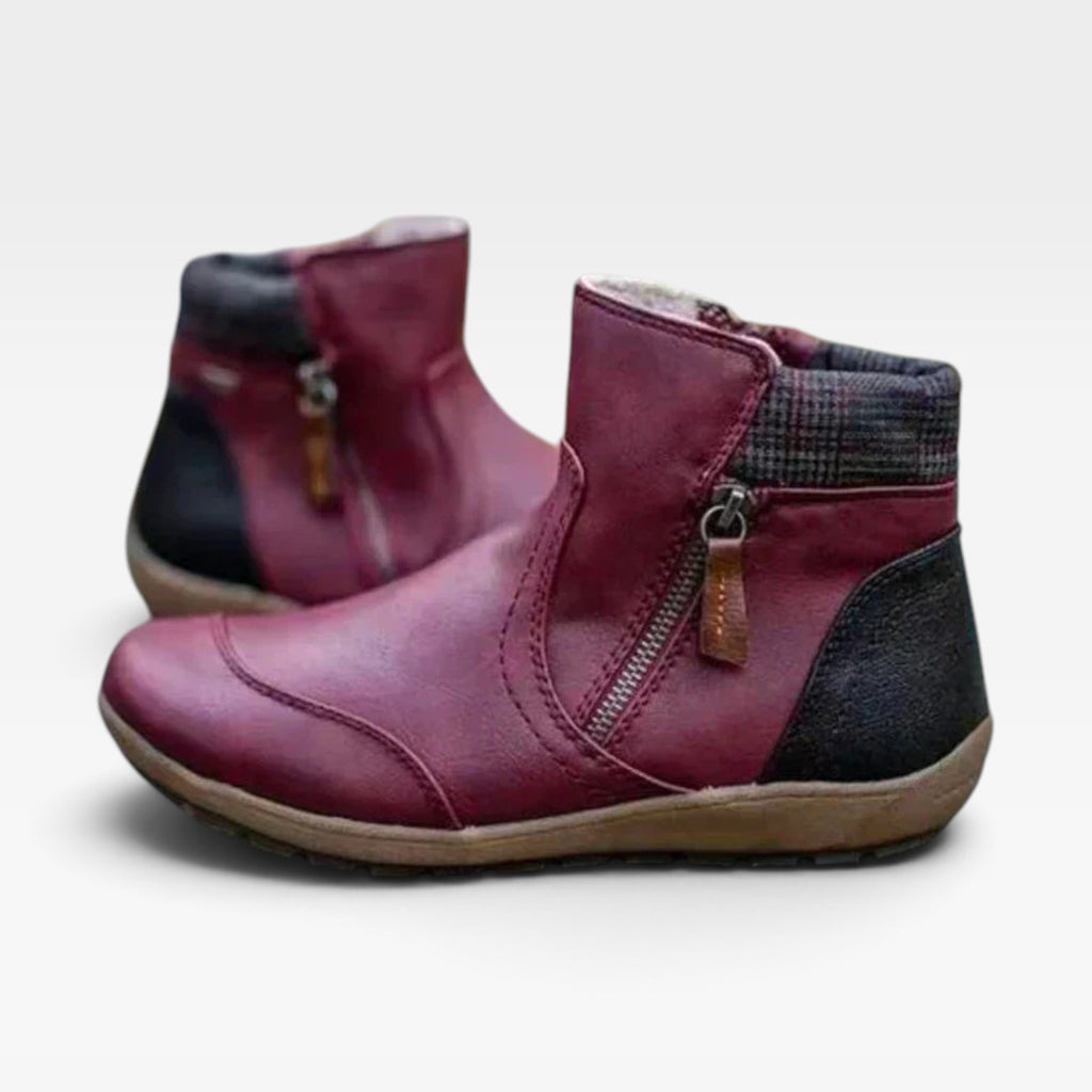 Women's Waterproof Leather Ankle Boots – Orthopedic Shoes