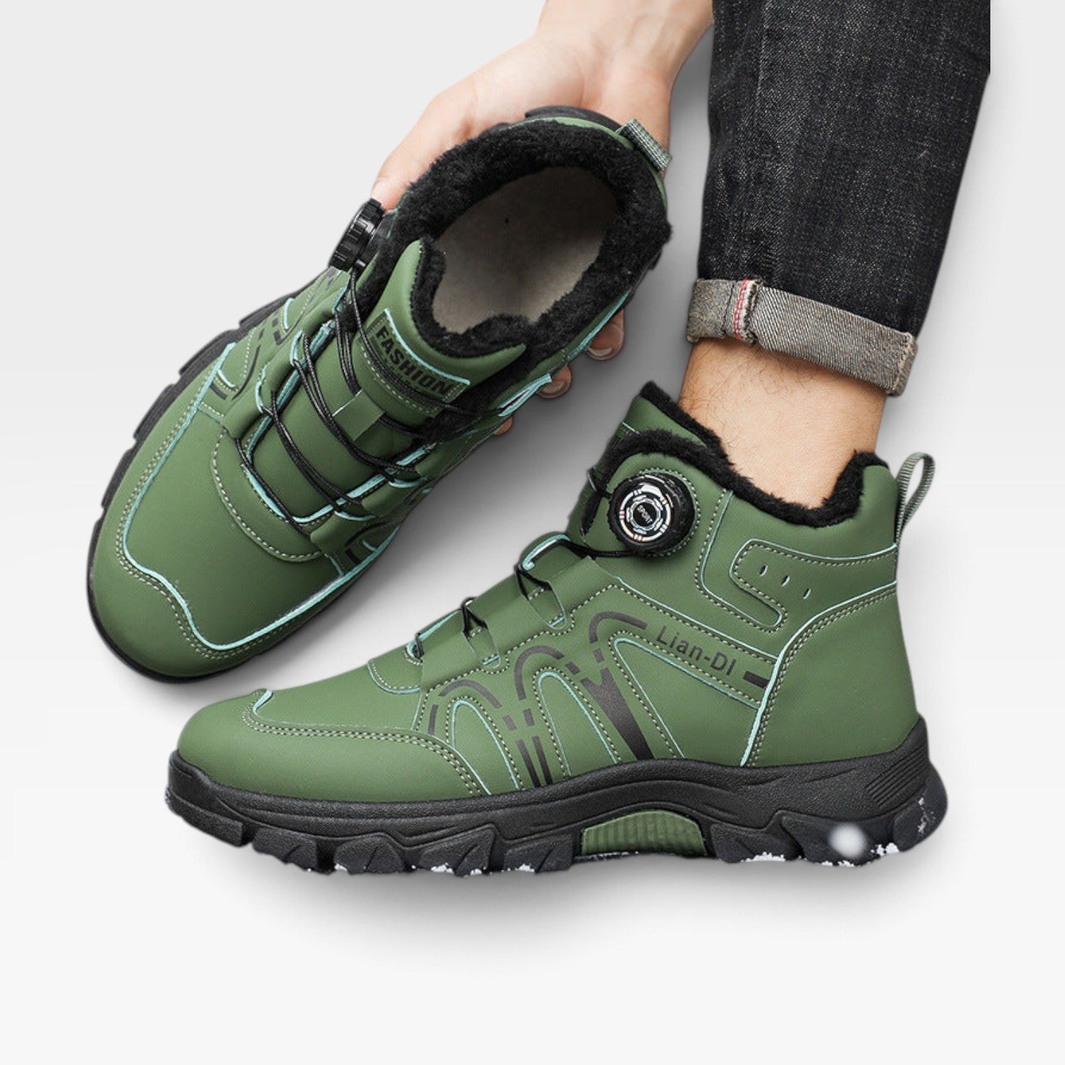 Men's Leather Insulated Winter Boots