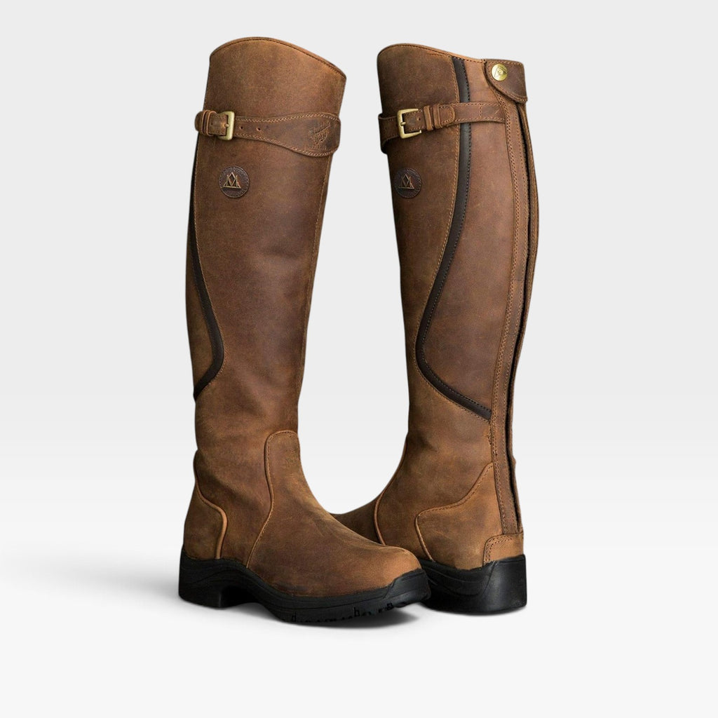Women's Tall Country Boots – Waterproof Buckle Strap Riding Boots