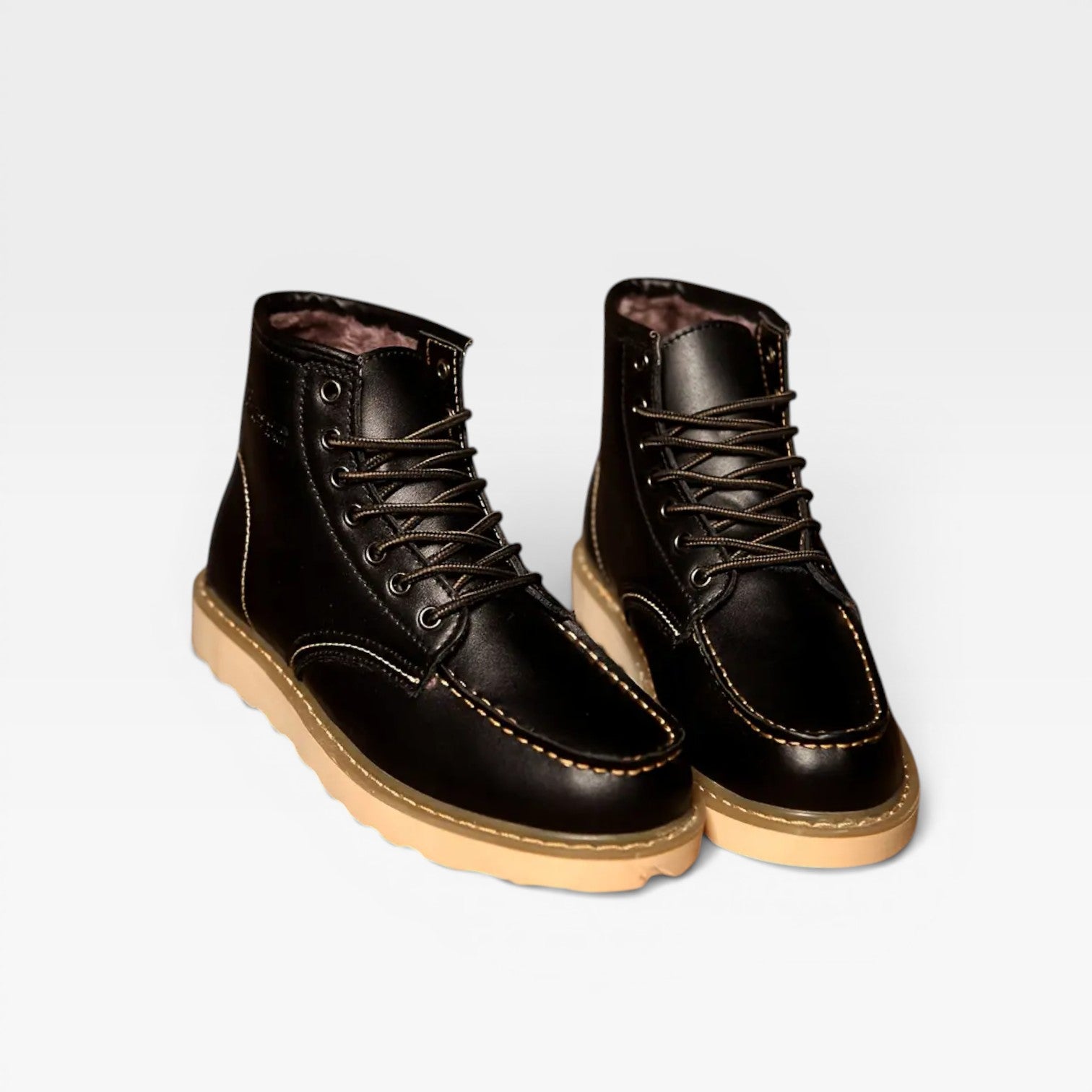 Men's Leather Moc Toe Boots – Heritage Wedge Sole Work Boots