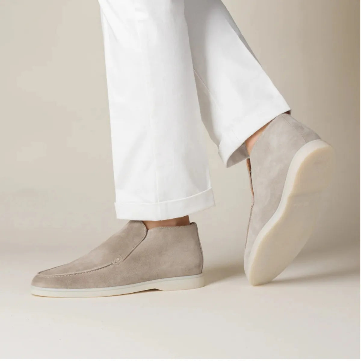 Men's Classic Suede Loafer Boots – Comfortable Slip-On Fit