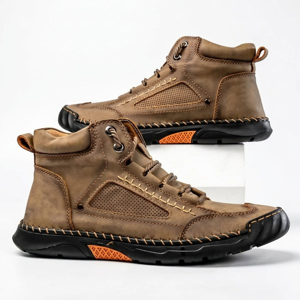 Men's Rugged Leather Combat Boots