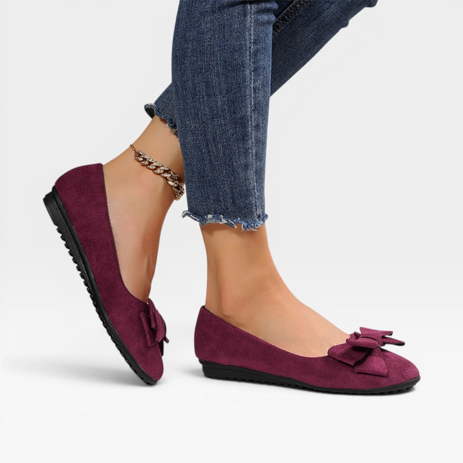Women’s Comfortable Ballet Flats – Soft Slip-On Bow Flats for Everyday Wear