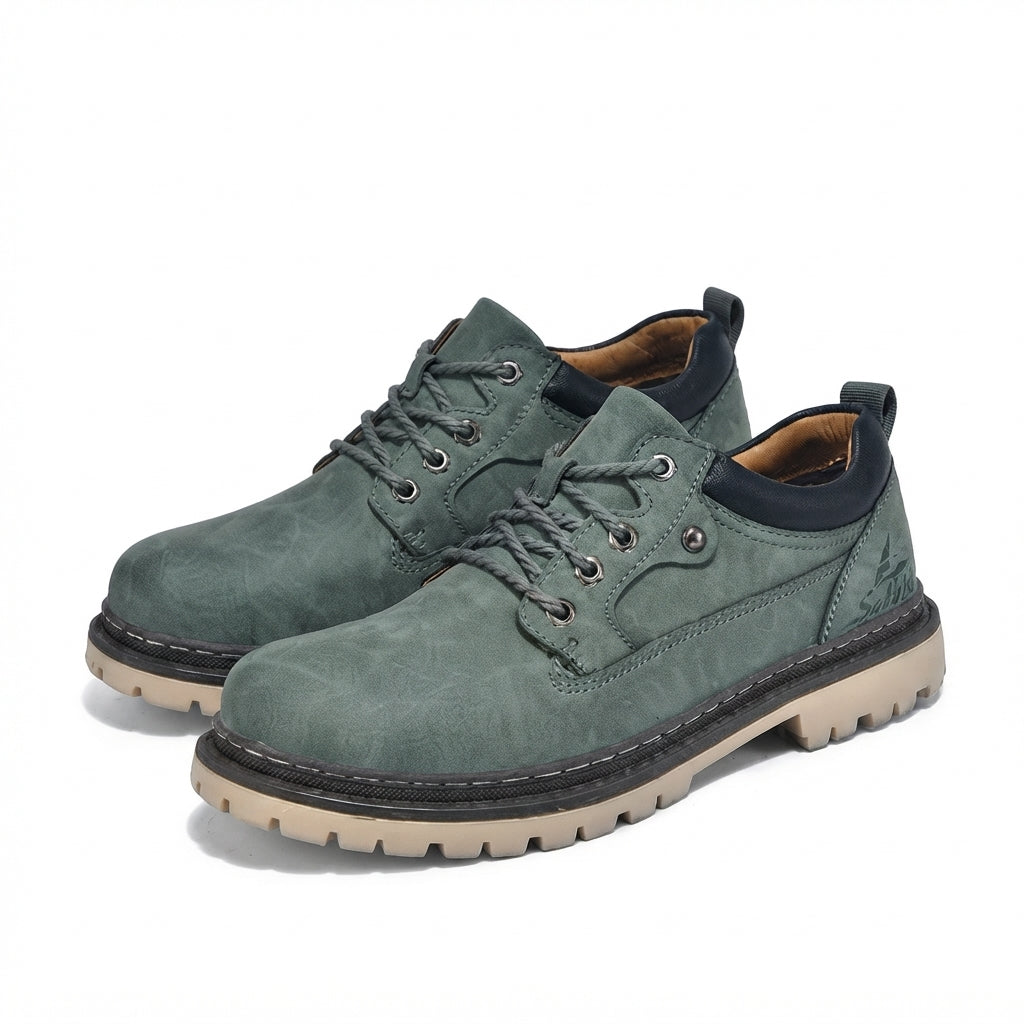 Men's Rugged Leather Combat Boots