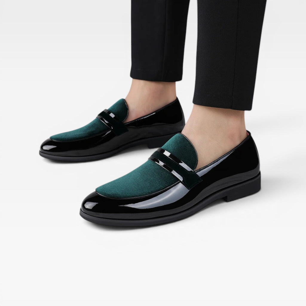 Men's Patent Leather Penny Loafers – Elegant Slip On Formal Dress Shoes