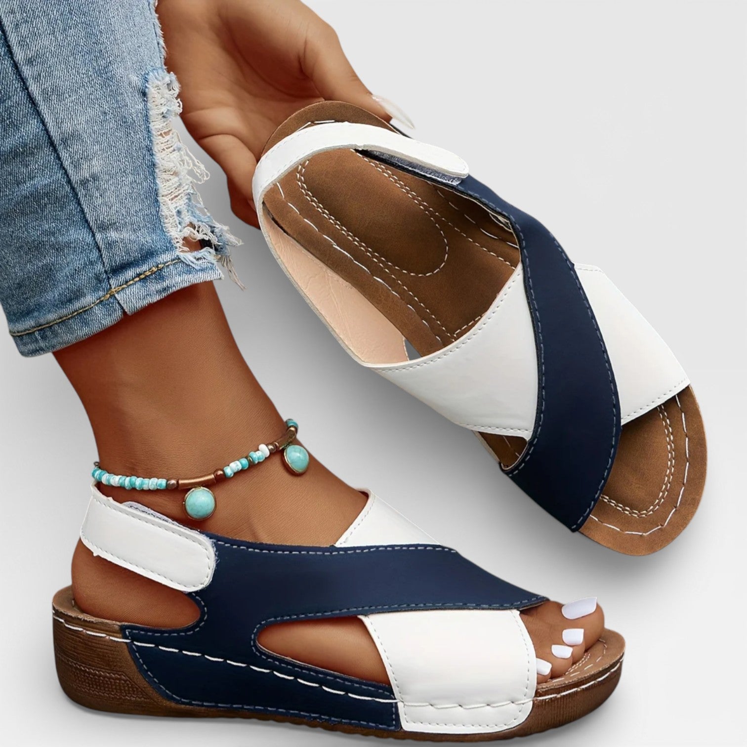 Women’s Open Toe Walking Sandals – Cushioned Comfort