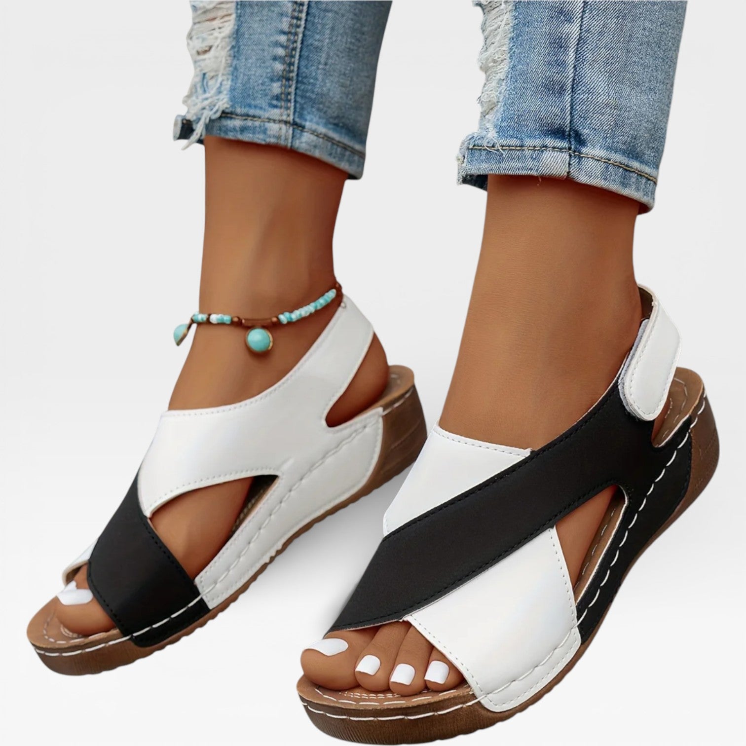 Women’s Open Toe Walking Sandals – Cushioned Comfort