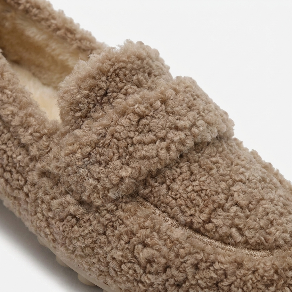 Women's Shearling Loafers – Cozy Fleece Slip On Comfort Shoes