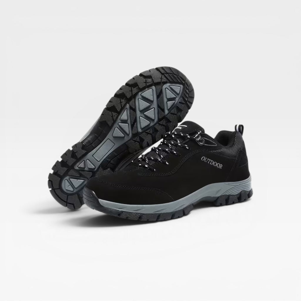 Men's Outdoor Walking Shoes – Suede Lace Up Comfortable Hiking Trainers