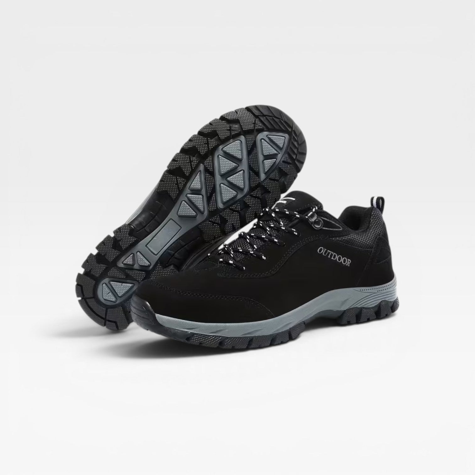 Men's Outdoor Walking Shoes – Suede Lace Up Comfortable Hiking Trainers