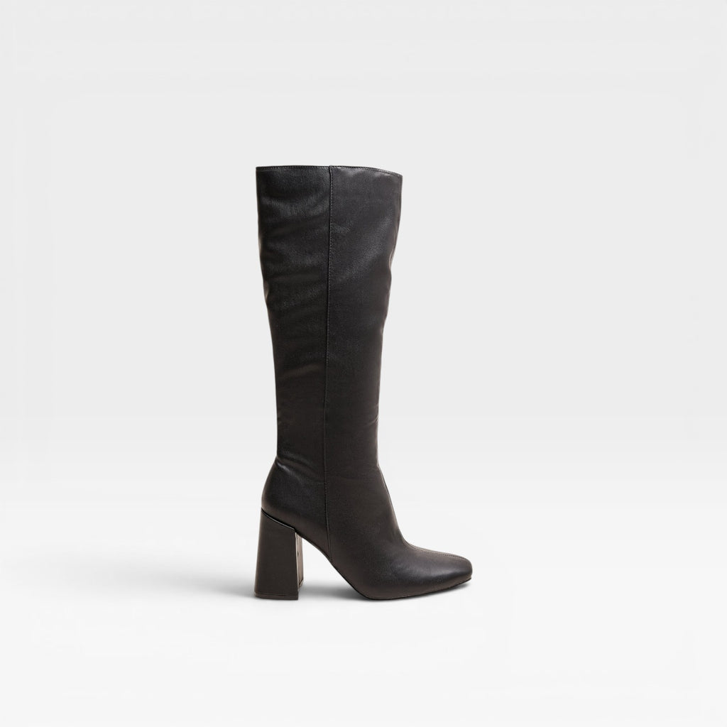 Bottes à talon bloc hautes jusqu'au genou pour femmes – Élégantes avec bout carré et fermeture éclair pour un usage quotidien et occasions spéciales