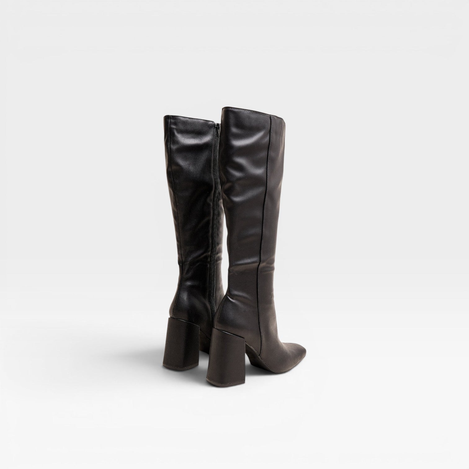 Bottes à talon bloc hautes jusqu'au genou pour femmes – Élégantes avec bout carré et fermeture éclair pour un usage quotidien et occasions spéciales