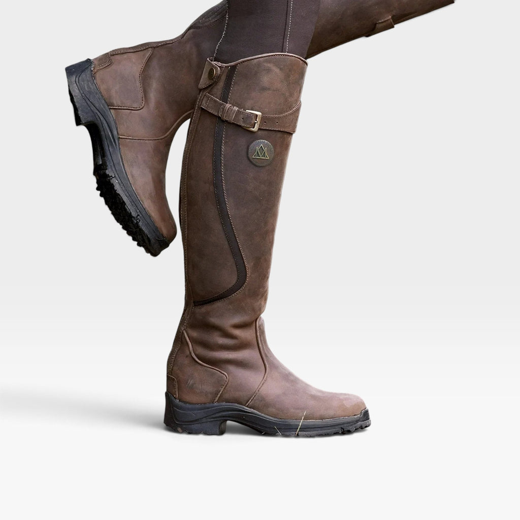 Women's Tall Country Boots – Waterproof Buckle Strap Riding Boots