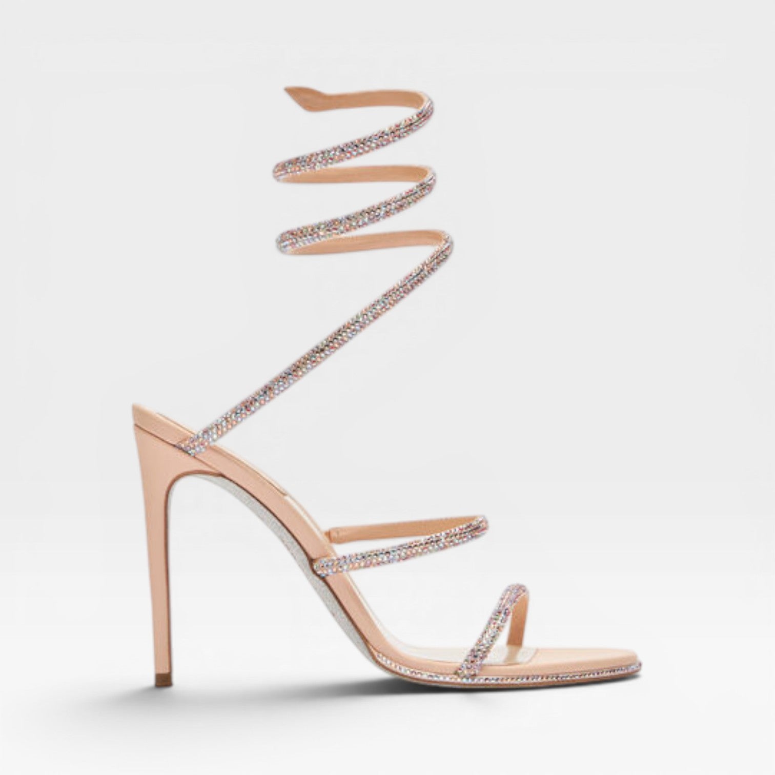 Women's Diamante Stiletto Sandals – Elegant Ankle Wrap Heels for Special Occasions
