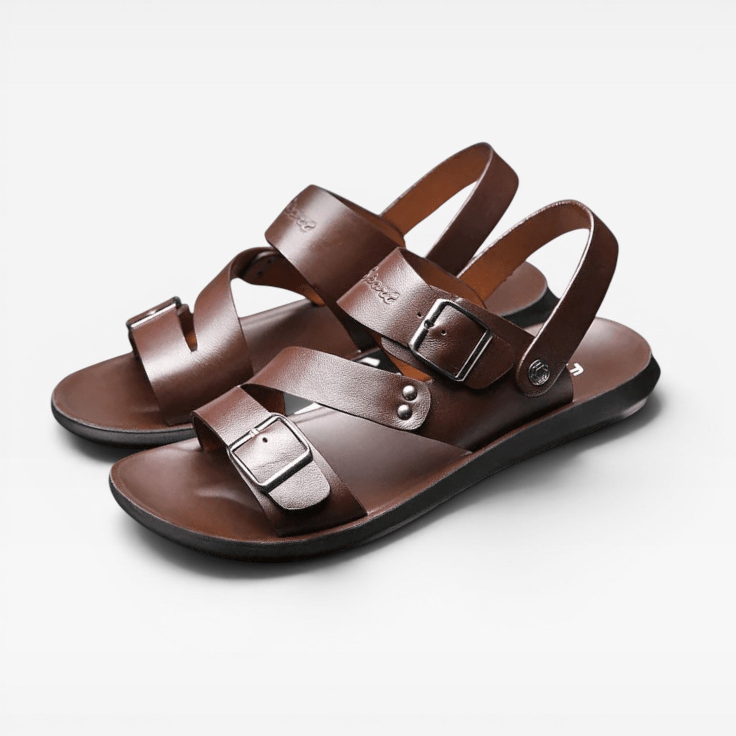 male dress sandals Greek Roman Stylish Slip on Men Leather Sandals, Comfortable Black Leather Slides, Handmade to Order Calf Leather Summer Men Sandals, ZEUS Designed for timeless elegance and all Stacy Adams Calderon Men's Sandal