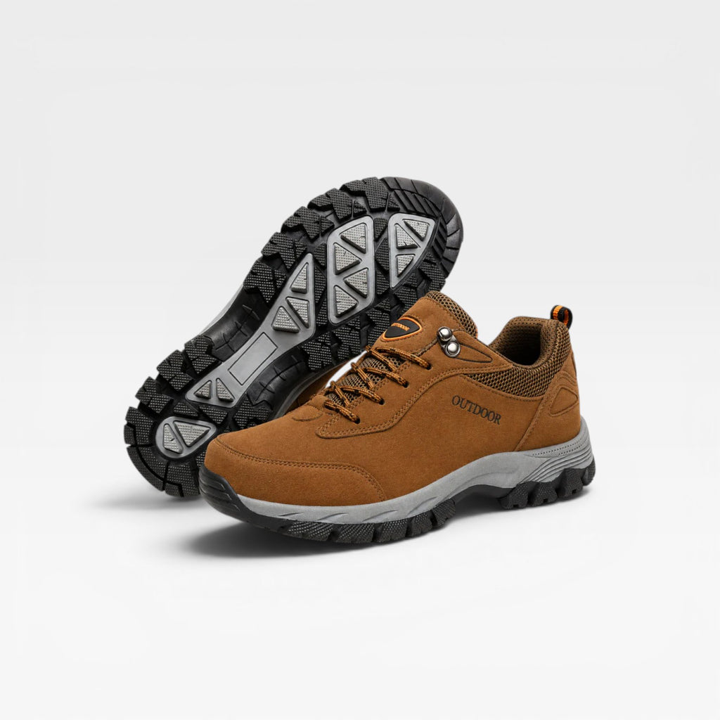 Men's Outdoor Walking Shoes – Suede Lace Up Comfortable Hiking Trainers